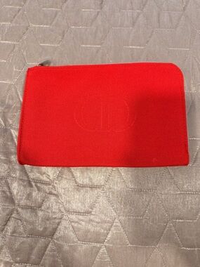Christian Dior Embossed Zip Pouch